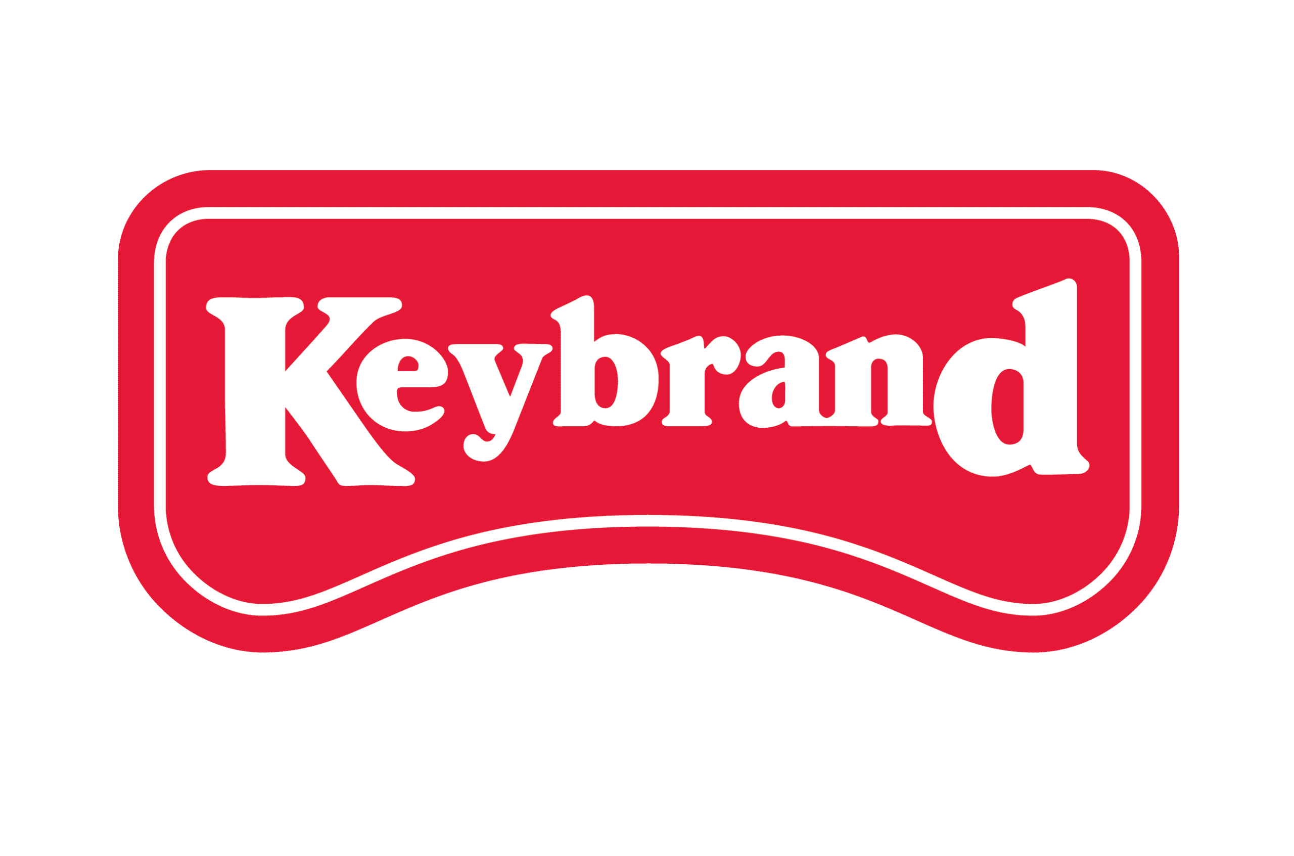 Keybrand Fresh Foods Logo. Red with white type and keyline.